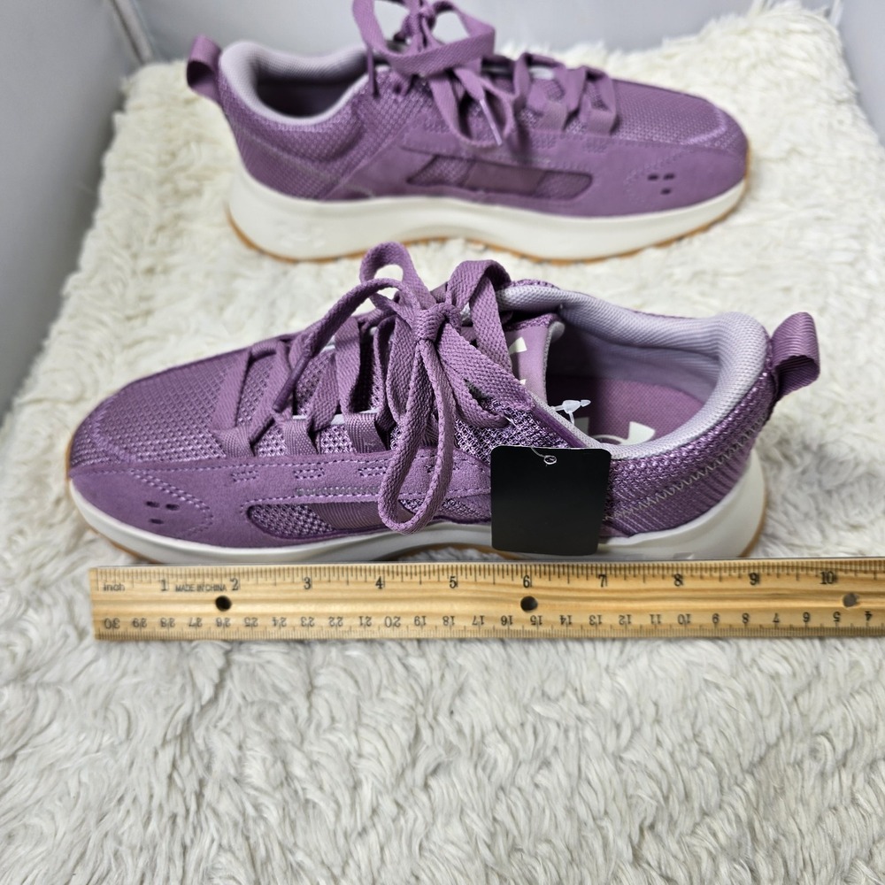 Under Armour Street Mirage Shoes Women's Size 6 Purple Suede Traction Utility - Picture 11 of 12